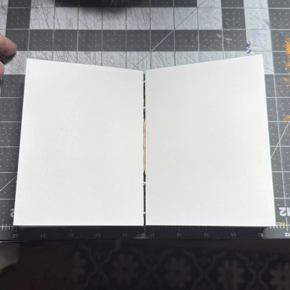 Red Lucky Cat Detail Hand Sewn Notebook Made in Alaska - Picture 4 of 4